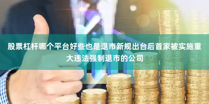 股票杠杆哪个平台好些也是退市新规出台后首家被实施重大违法强制退市的公司