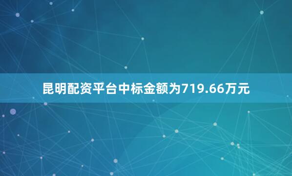 昆明配资平台中标金额为719.66万元